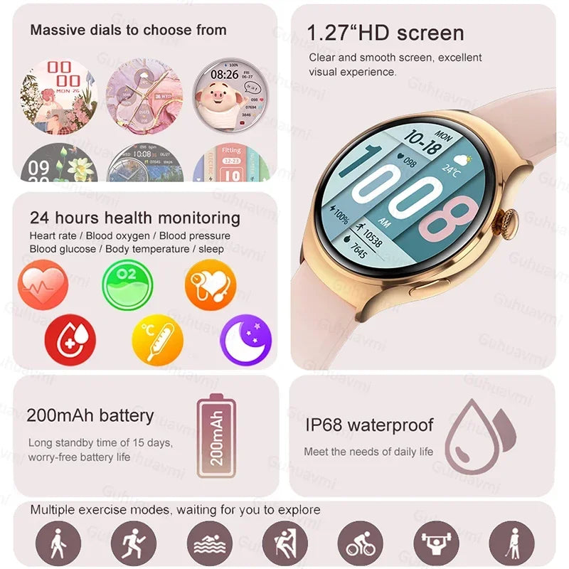 Relogio inteligente Watch 4 Mini /Prateado