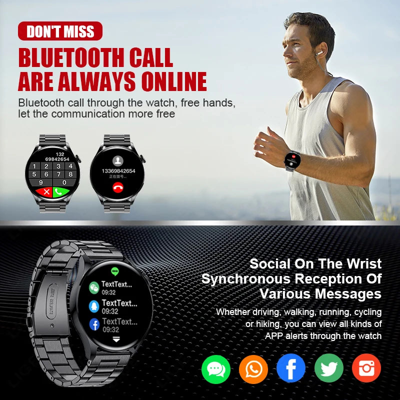 Smarwhach/Relógio inteligente masculino android ios