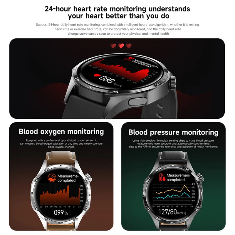 Relógio inteligente masculino 360*360 tela amoled bluetooth chamada ip67