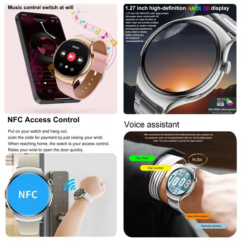 Relogio inteligente Watch 4 Mini /Prateado