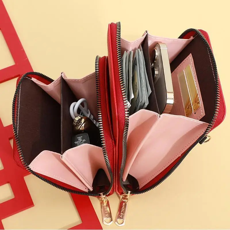 Mini bolsa de couro PU para mulheres, Bolsa Crossbody, Carteira, Bolsa de ombro