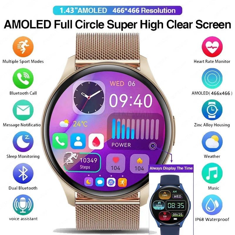 Smartwatch Senhoras QS40 ip 67 / 2 Braceletes