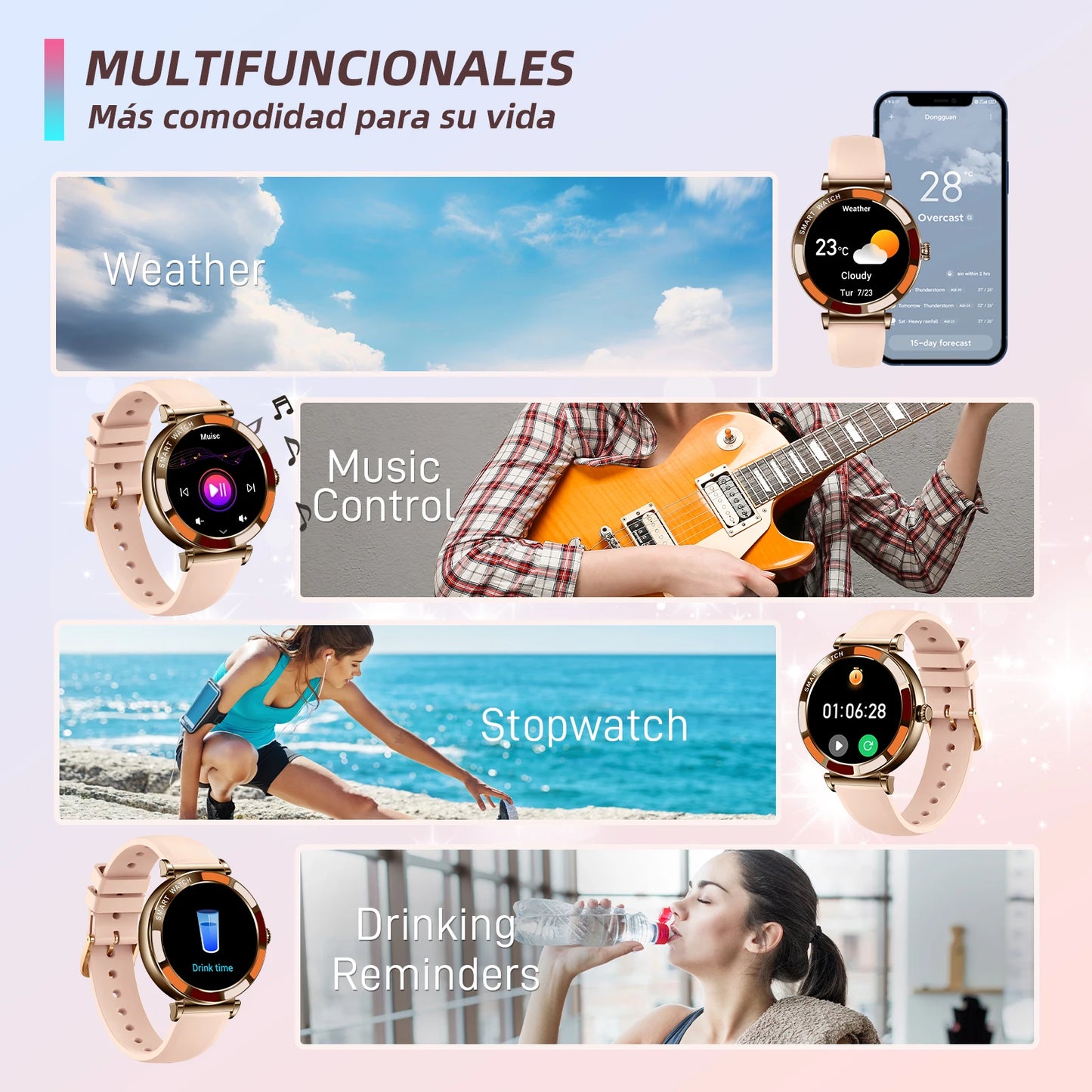 Smartwatch EIGIIS para mulheres/Relògio inteligente