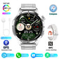 Relógio inteligente masculino 360*360 tela amoled bluetooth chamada ip67