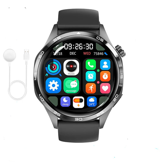 Relógio inteligente masculino 360*360 tela amoled bluetooth chamada ip67